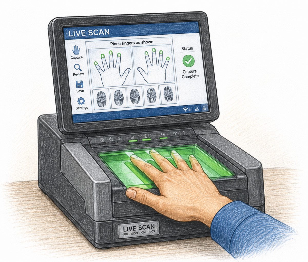 live-scan fingerprinting